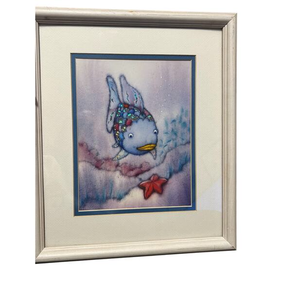 Vintage Rainbow Fish By Marcus Pfister Art Prints (Set of 2)